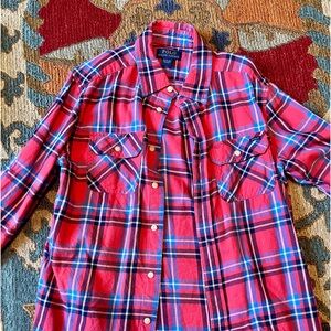Super cute and bright Polo by Ralph Lauren boy's casual ls button down medium